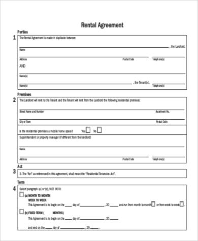 basic rental agreement