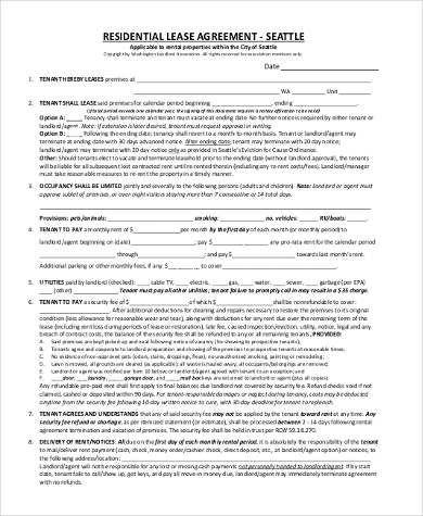 FREE 9+ Residential Lease Agreement Samples in MS Word | PDF