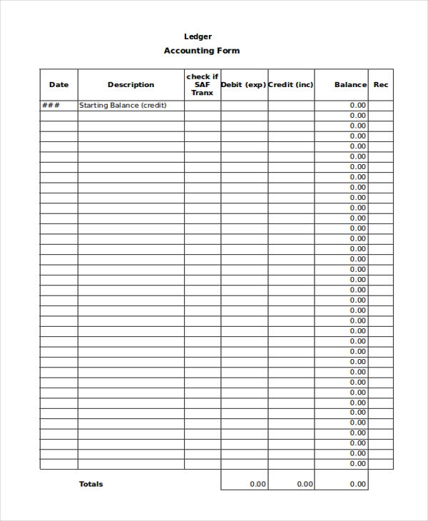FREE 8 Sample Blank Accounting Forms In PDF MS Excel MS Word