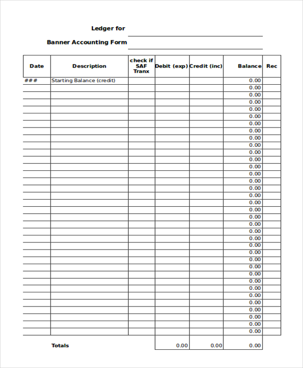 FREE 9+ Sample Blank Accounting Forms in Excel | PDF | MS Word