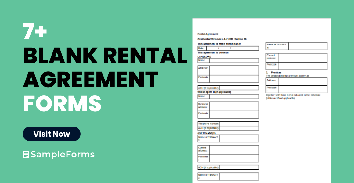 blank rental agreement form