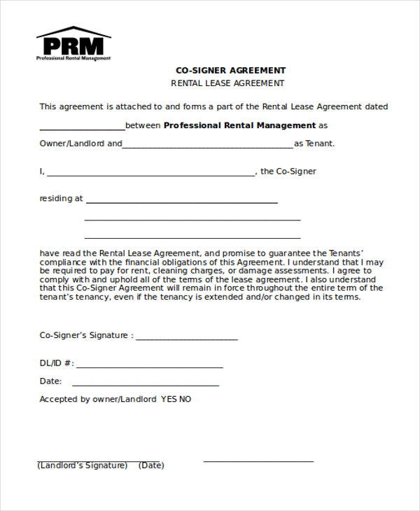 blank rental lease agreement form