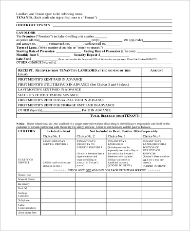 blank rental lease agreement form1