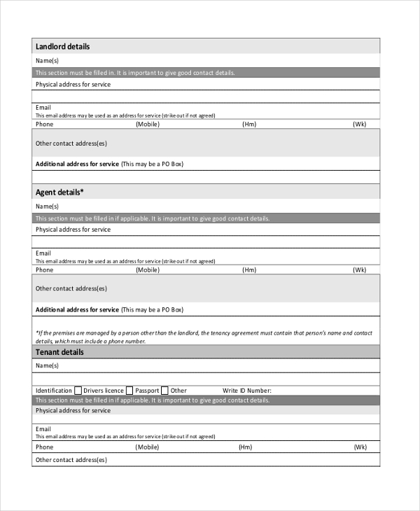 boarding house tenancy agreement