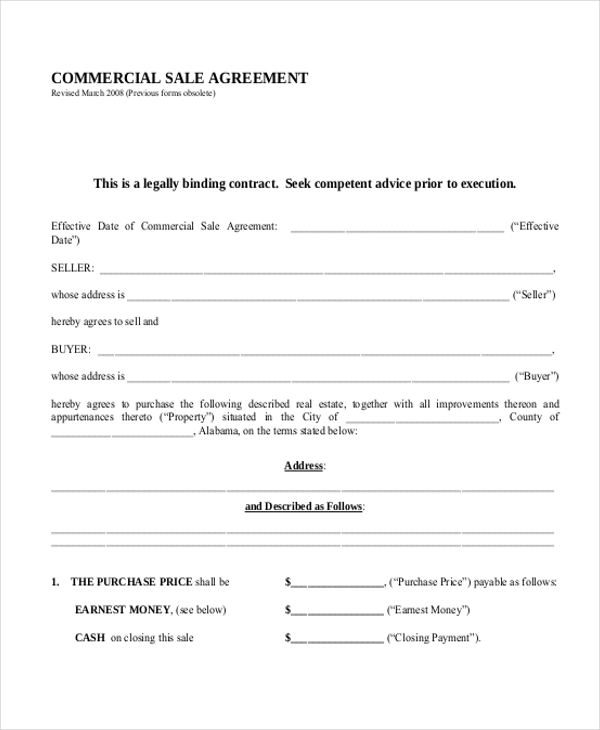 FREE 9+ Sample Sales Agreement Forms in PDF | MS Word