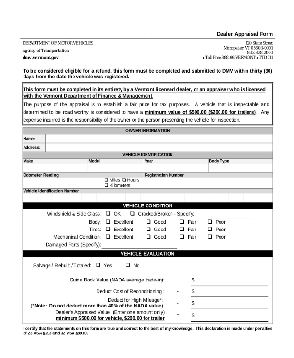 free-8-sample-car-appraisal-forms-in-pdf-ms-word