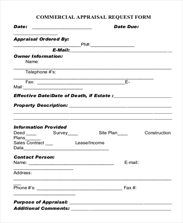 commercial appraisal request form2