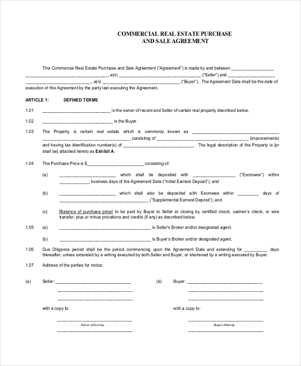 FREE 9+ Sales Agreement Forms in MS Word | PDF