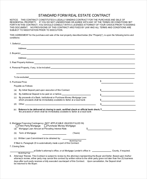 FREE 7+ Sample Contract Agreement Forms in MS Word | PDF | Pages