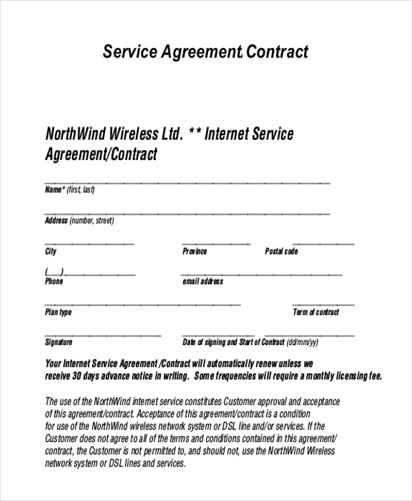 FREE 8 Sample Service Agreement Forms In PDF