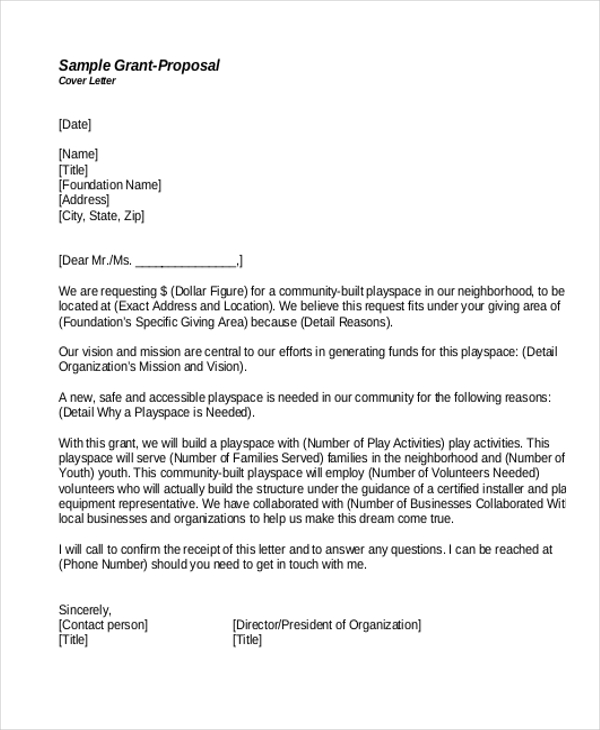 FREE 11 Grant Proposal Form Samples PDF MS Word Google Docs