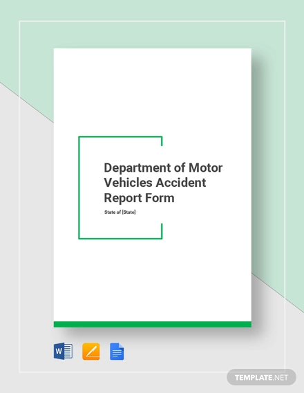 dmv accident report form template