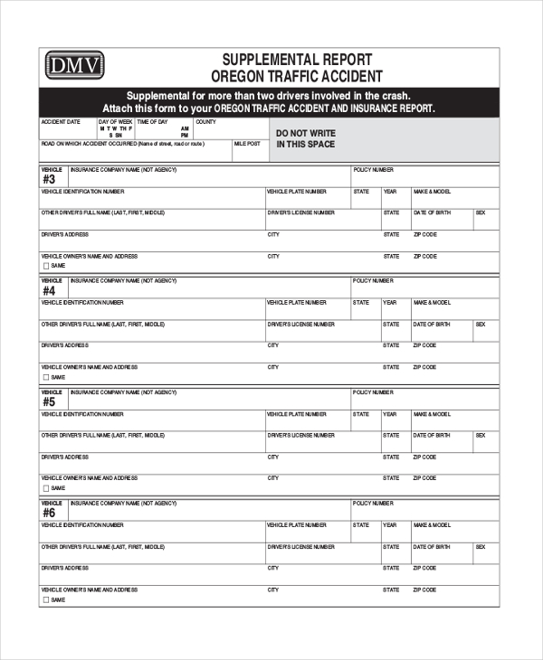 dmv accident report form
