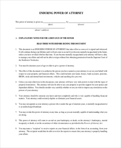 FREE 7+ Sample Financial Power of Attorney Forms in PDF | MS Word