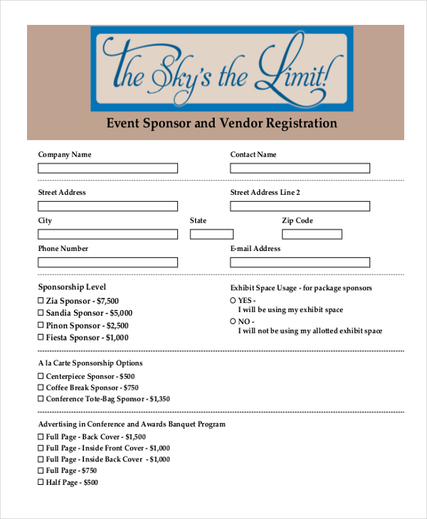 FREE 11+ Sample Event Registration Forms in PDF | MS Word | Excel