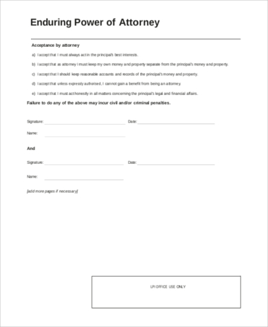 free printable financial power of attorney form