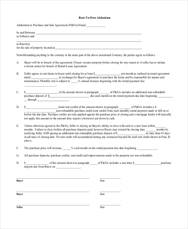FREE 7 Sample Lease Agreement Forms In PDF MS Word