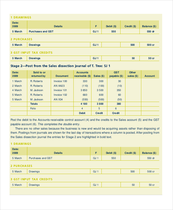 general ledger account form