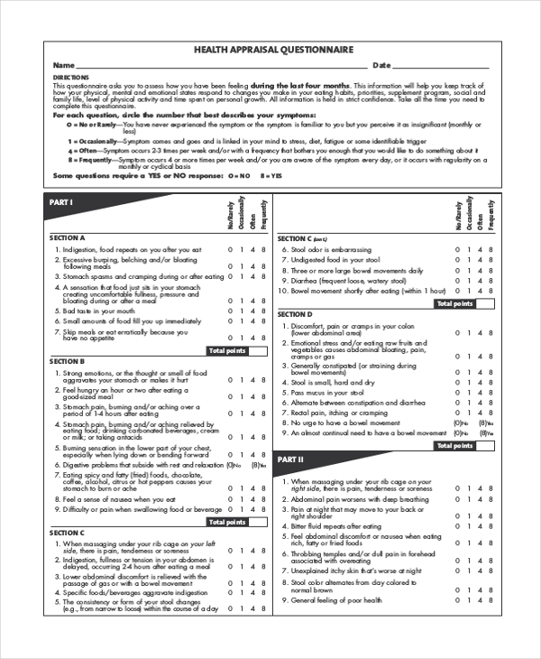 free-8-sample-health-appraisal-forms-in-pdf-ms-word