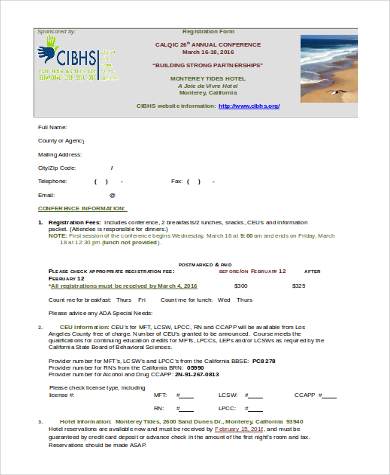 hotel reservation form sample