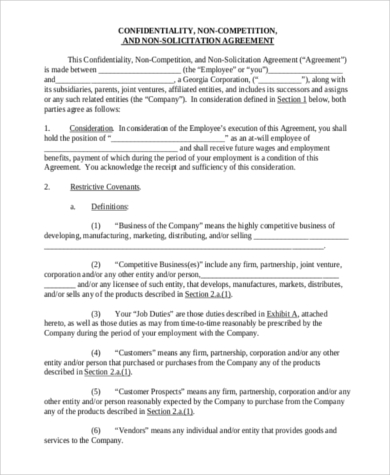 independent contractor non compete agreement form
