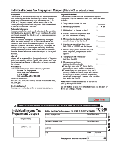 FREE 7+ Sample Income Tax Extension Forms in PDF | MS Word