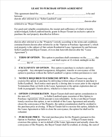 lease purchase agreement