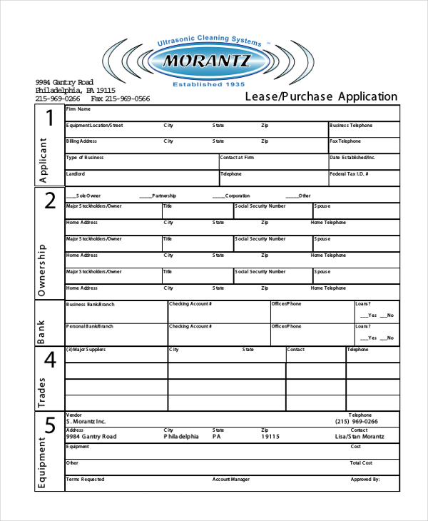 lease purchase application form