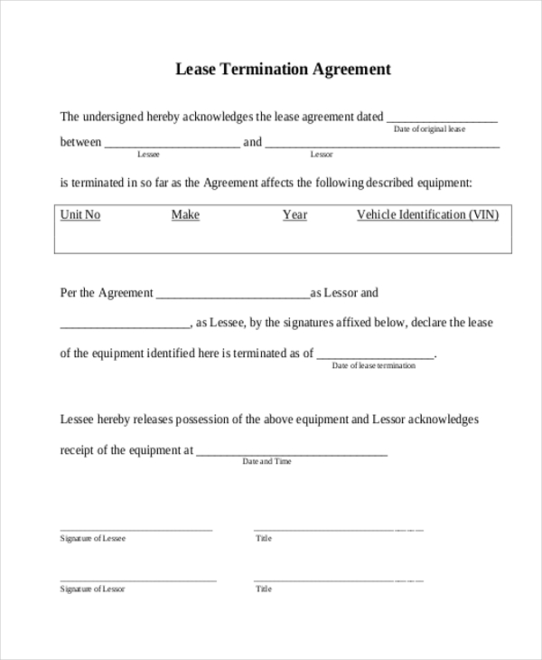 FREE 13+ Lease Agreement Form Samples, PDF, MS Word, Google Docs