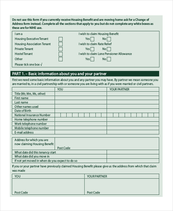 housing low income online apply Housing Example, Application Sample    8 Sample, Format Forms