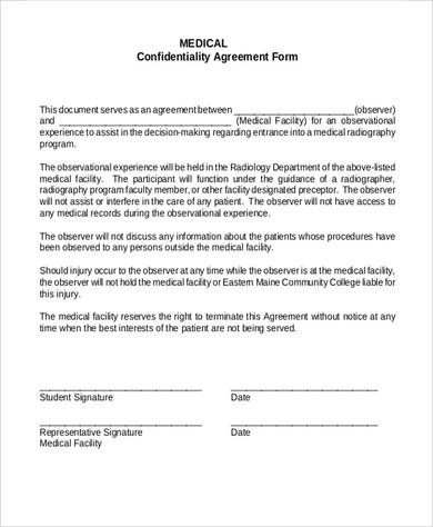 Sample Confidentiality Agreement Form - 9+ Free Documents in Doc, PDF