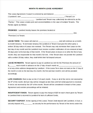 free lease agreement form samples 8 free documents in pdf doc