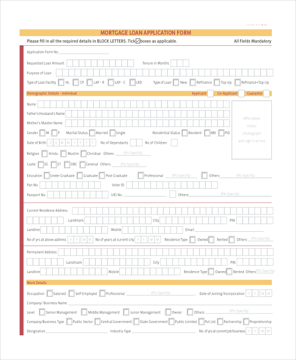 FREE 11+ Sample Loan Application Forms in PDF | Excel | MS Word