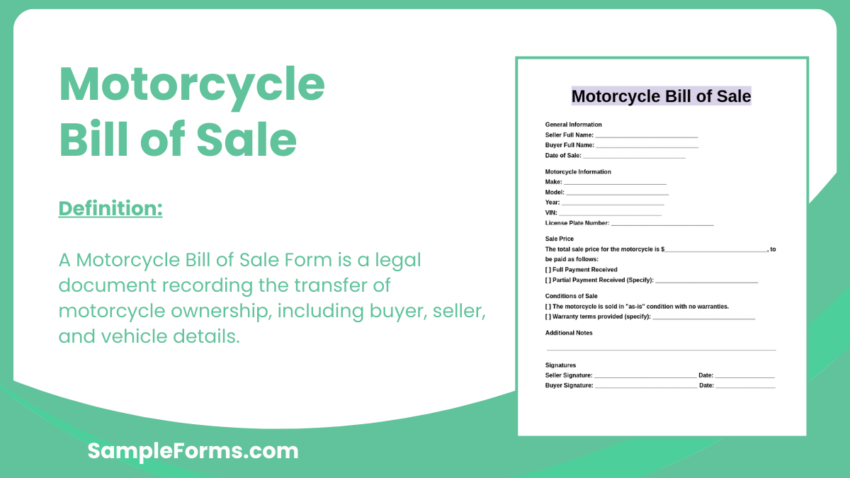 motorcycle bill of sale