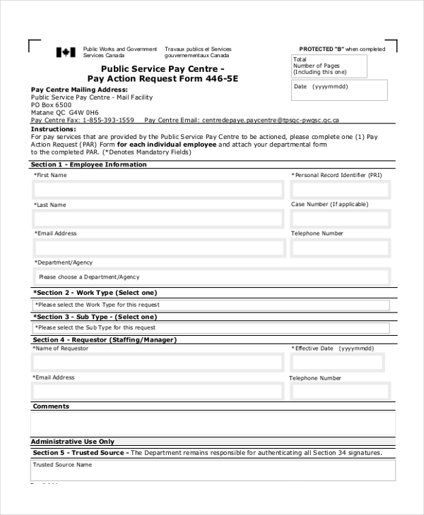 FREE 11+ Sample Action Request Forms in PDF | MS Word