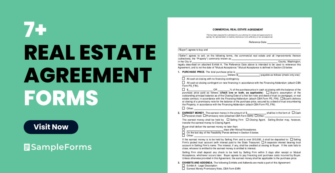 real estate agreement form