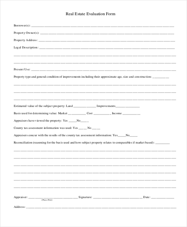 FREE 11+ Sample Real Estate Forms in PDF | MS Word