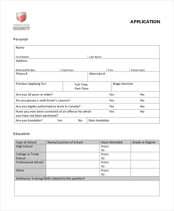 reason for leaving job on application