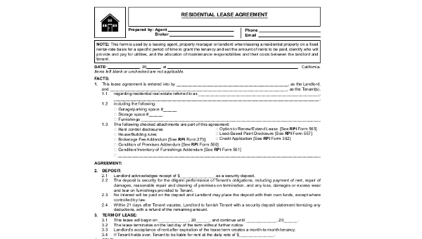 free 9 residential lease agreement samples in ms word pdf