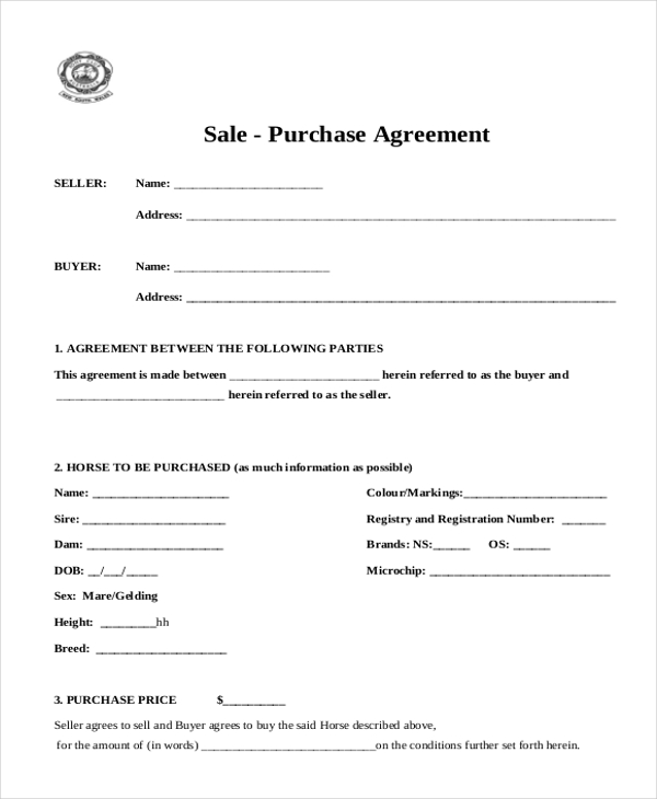 assignment of sales and purchase agreement