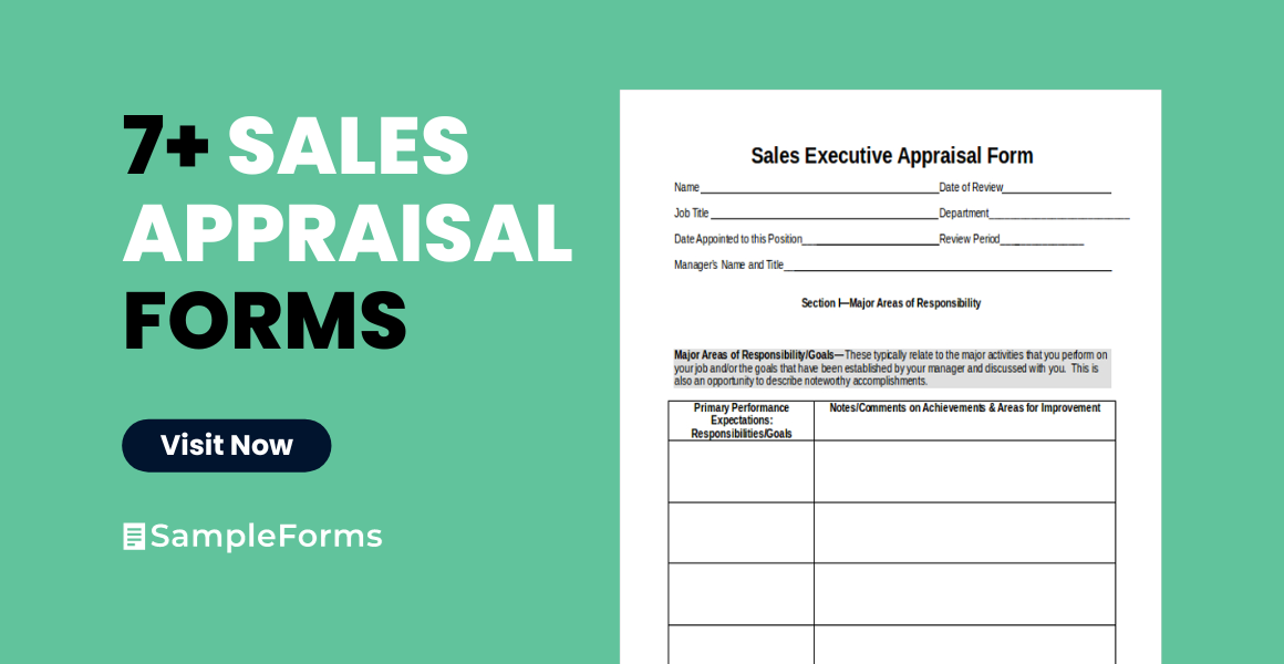sales appraisal form