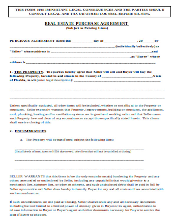 FREE 7+ Sample Real Estate Agreement Sample Forms in MS Word | PDF