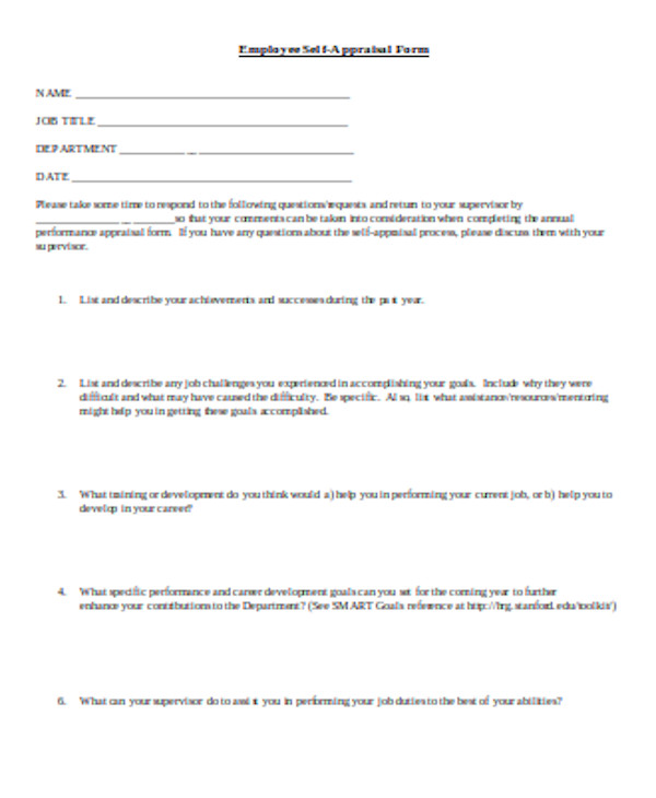 simple self appraisal form1