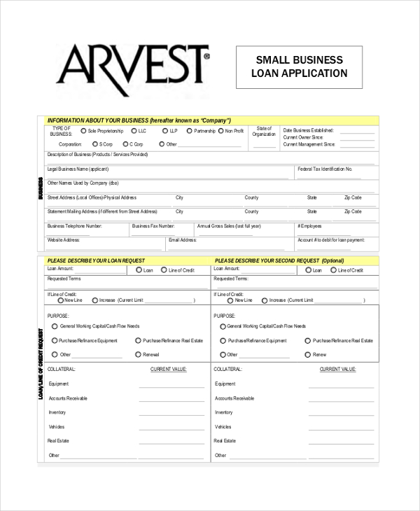 Free 11 Sample Loan Application Forms In Pdf Excel Ms Word 2204