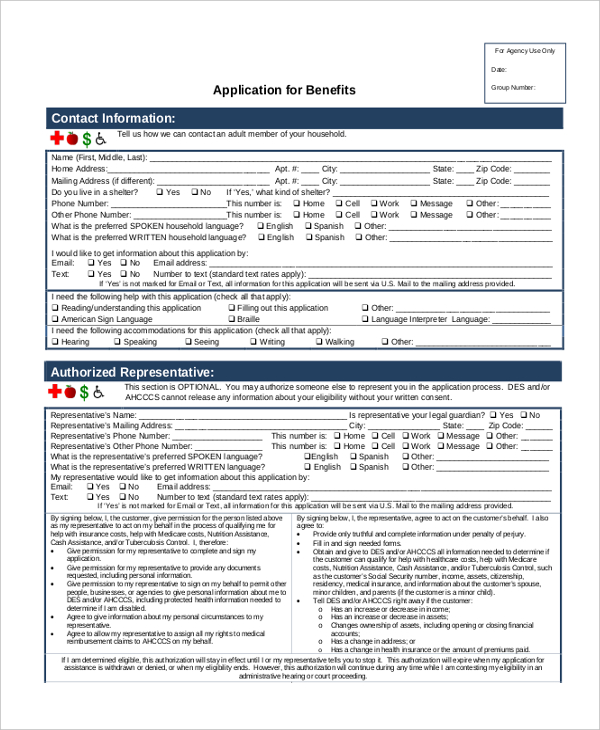 application example social security Application Sample 9  FREE Sample Security Social Forms in