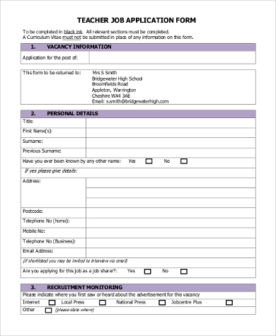 teacher job application form2