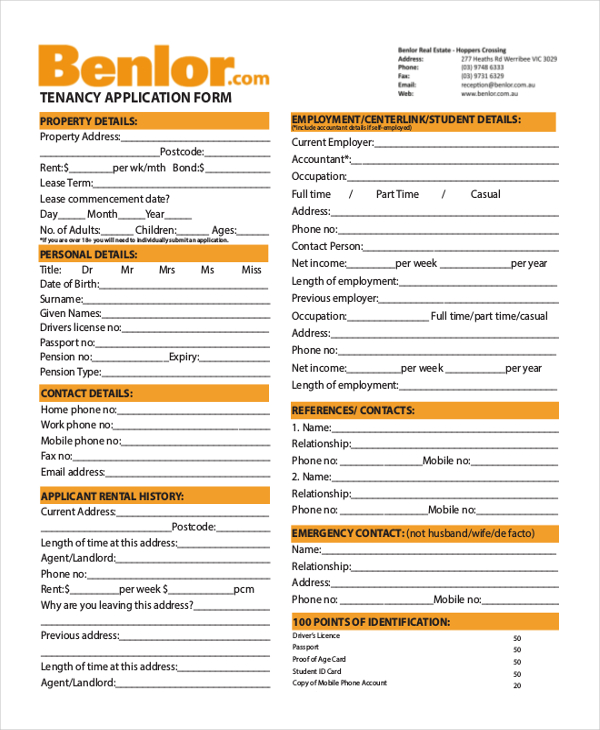 tenant lease application form1