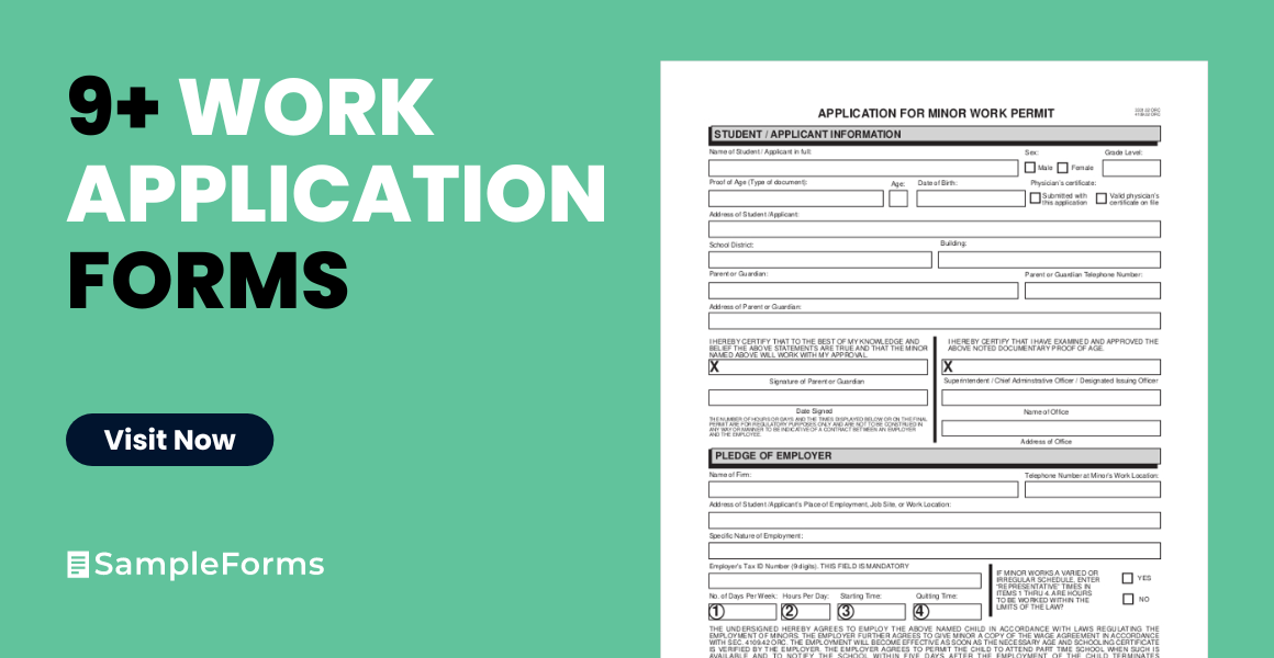 work application form