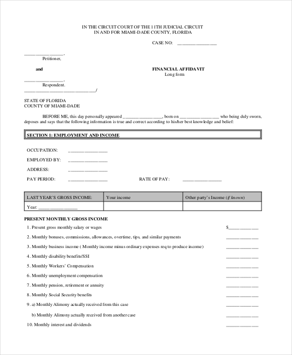 financial affidavit long form1