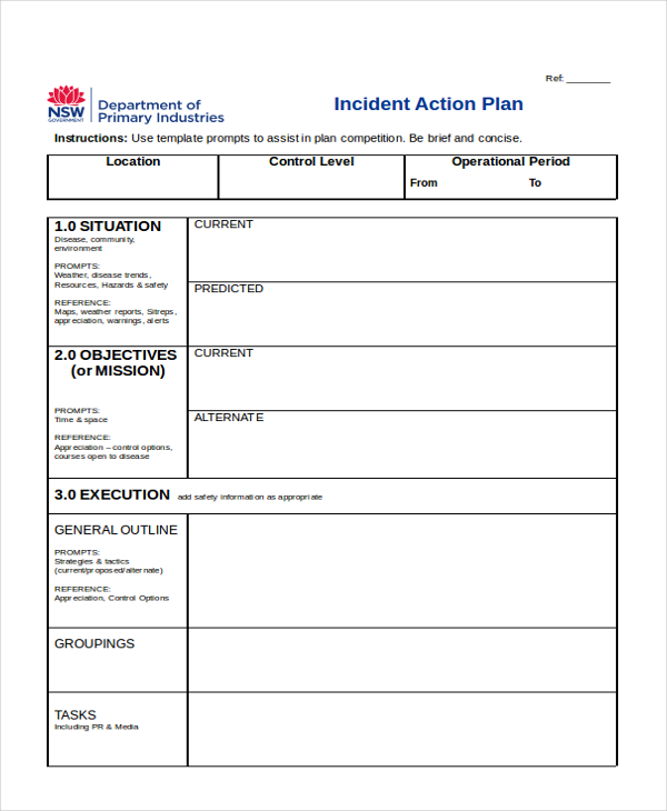 sample action plan template excel